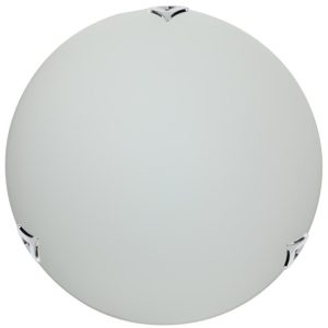 Plafon chromowany biały okrągły 30cm SARA 1xE27x40W IP20 Candellux 881156