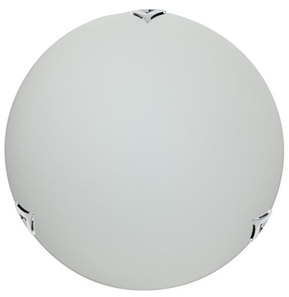Plafon chromowany biały okrągły 30cm SARA 1xE27x40W IP20 Candellux 881156