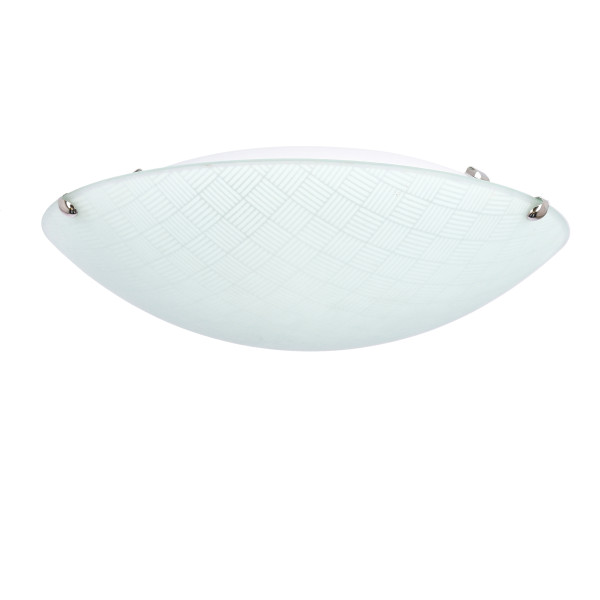 Plafon chromowany biały okrągły 30cm VERTICO 1xE27x40W IP20 Candellux 872432