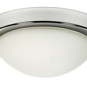 Plafon chromowany biały okrągły 32cm RODA 2xE27x40W IP44 Candellux 881333