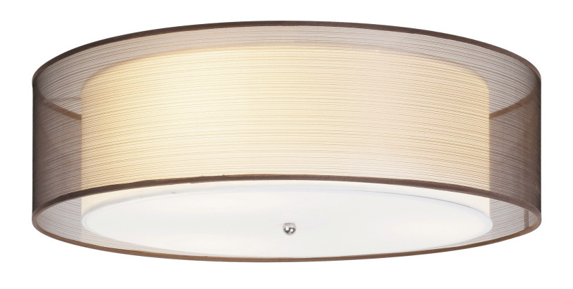 Plafon chromowany brązowy okrągły 49,5cm Anastasia 3xE14x25W IP20 Rabalux 883854