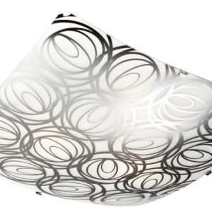 Plafon chromowany czarny kwadratowy 9cm SILK 1xE27x40W IP20 Candellux 881114
