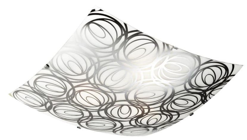 Plafon chromowany czarny kwadratowy 9cm SILK 1xE27x40W IP20 Candellux 881114