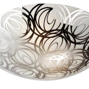 Plafon chromowany czarny okrągły 30cm SILK 1xE27x40W IP20 Candellux 881366