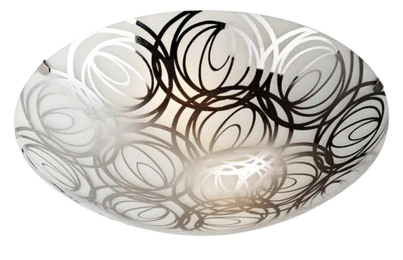 Plafon chromowany czarny okrągły 30cm SILK 1xE27x40W IP20 Candellux 881366