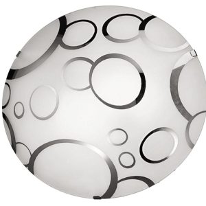 Plafon chromowany czarny okrągły 40cm DOKA 2xE27x40W IP20 Candellux 881263 Plafon chromowany czarny okrągły 40cm DOKA 2xE27x40W IP20 Candellux 881263