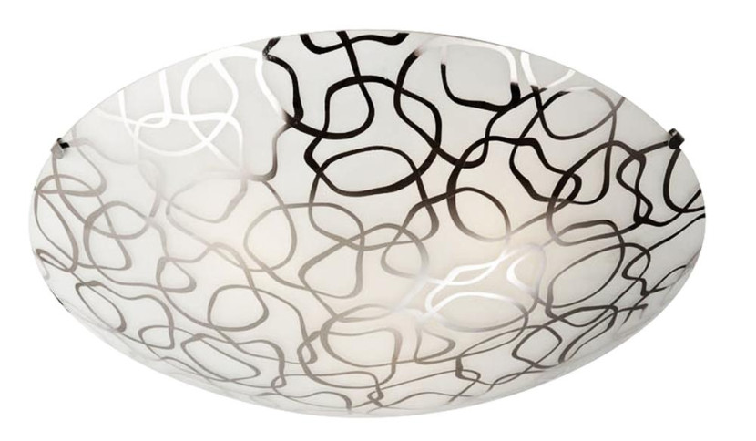 Plafon chromowany czarny okrągły 40cm GALEO 1xE27x40W IP20 Candellux 881034