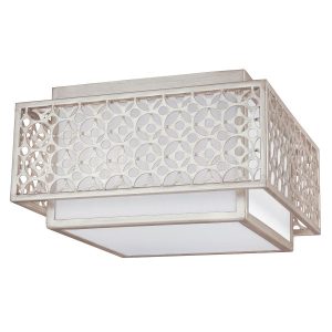 Plafon ciepły srebrno-biały kwadratowy 36,8cm Kenney 2xE27x60W IP20 Feiss 883855 Plafon ciepły srebrno-biały kwadratowy 36,8cm Kenney 2xE27x60W IP20 Feiss 883855