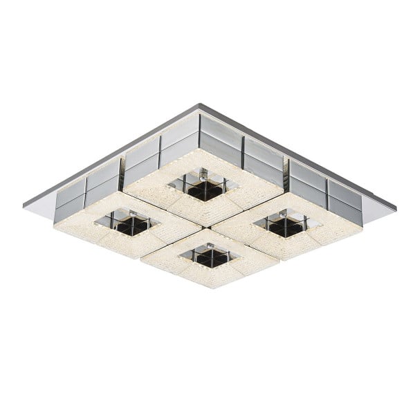 Plafon CLARISE kwadratowy srebrny LED 1x48W 45cm 3800lm IP20 Italux 881032