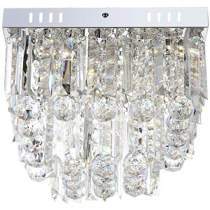 Plafon Cleo LED 6-punktowy metalowy srebrny 38432