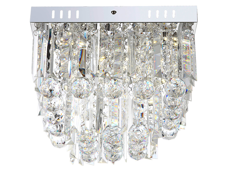 Plafon Cleo LED 6-punktowy metalowy srebrny 38432