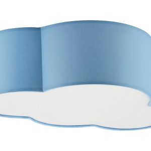 Plafon Cloud 2-punktowy tkaninowy niebieski 39226