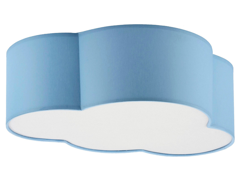 Plafon Cloud 2-punktowy tkaninowy niebieski 39226