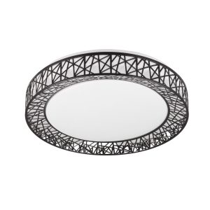 Plafon CLUSTER z pilotem okrągły czarno-biały LED 1x40W 48cm 4300lm IP20 RL 872393 Plafon CLUSTER z pilotem okrągły czarno-biały LED 1x40W 48cm 4300lm IP20 RL 872393