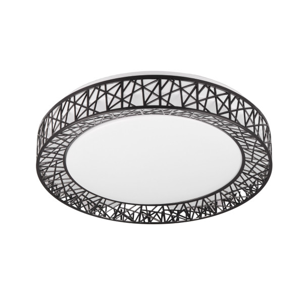 Plafon CLUSTER z pilotem okrągły czarno-biały LED 1x40W 48cm 4300lm IP20 RL 872393