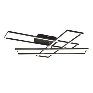Plafon CORSO z pilotem prostokątny czarny LED 1x36W 66cm 4600lm IP20 RL 880995 Plafon CORSO z pilotem prostokątny czarny LED 1x36W 66cm 4600lm IP20 RL 880995
