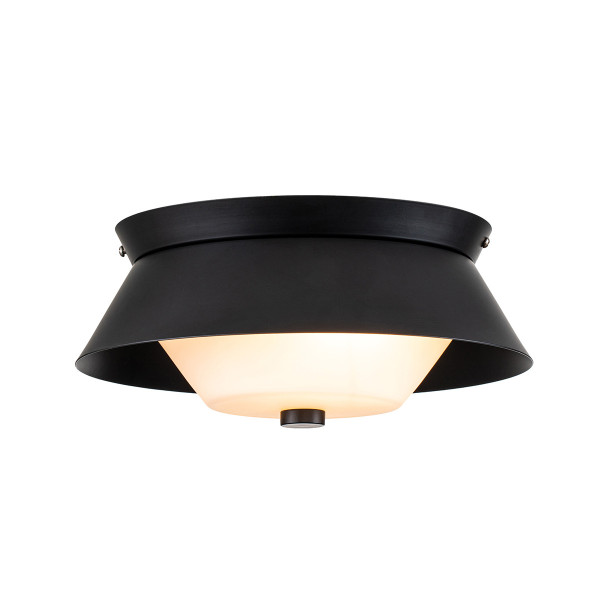 Plafon czarno-biały okrągły 25,4cm Bowtie 2xE14x40W IP44 Elstead 883364