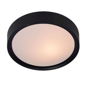 Plafon czarno-biały okrągły 25cm LEX 1xE27x40W IP20 Lucide 881237 Plafon czarno-biały okrągły 25cm LEX 1xE27x40W IP20 Lucide 881237