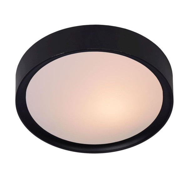 Plafon czarno-biały okrągły 25cm LEX 1xE27x40W IP20 Lucide 881237