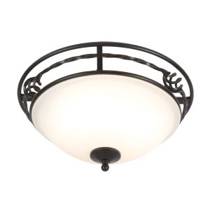 Plafon czarno-biały okrągły 36,5cm Pembroke 2xE27x60W IP20 Elstead 881060 Plafon czarno-biały okrągły 36,5cm Pembroke 2xE27x60W IP20 Elstead 881060