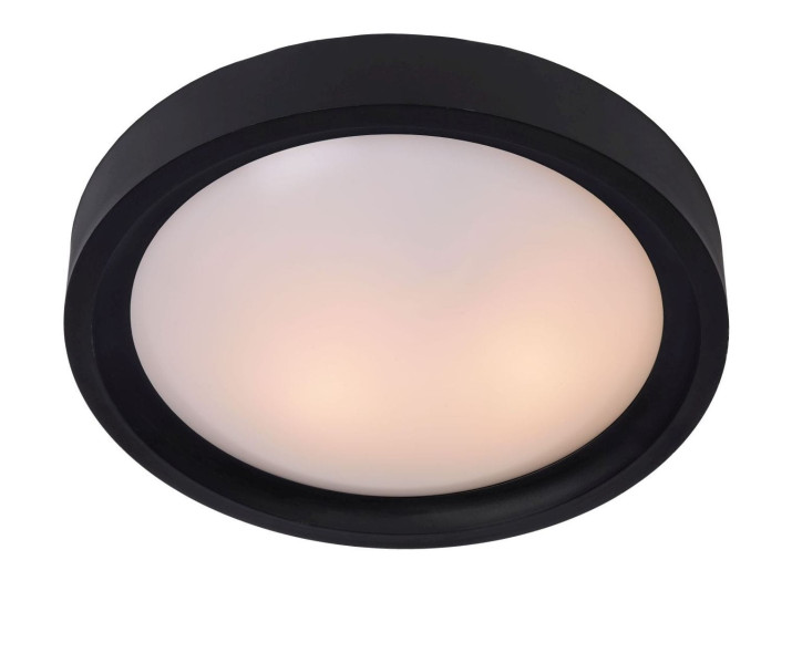 Plafon czarno-biały okrągły 36cm LEX 2xE27x40W IP20 Lucide 881181