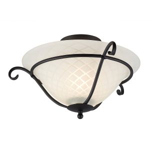 Plafon czarny okrągły 40cm Torchiere 1xE27x60W IP20 Elstead 883894 Plafon czarny okrągły 40cm Torchiere 1xE27x60W IP20 Elstead 883894