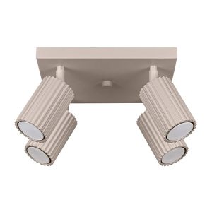 Plafon czteropunktowy KARBON 4 taupe kwadratowy 765214 Plafon czteropunktowy KARBON 4 taupe kwadratowy 765214