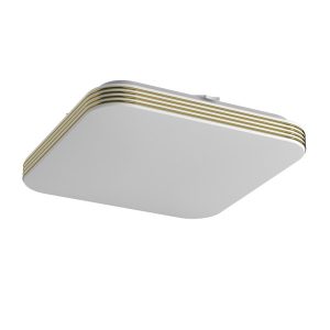 Plafon Dabar kwadratowy biało-złoty LED 1x11W 26cm 990lm IP44 Milagro 878488 Plafon Dabar kwadratowy biało-złoty LED 1x11W 26cm 990lm IP44 Milagro 878488