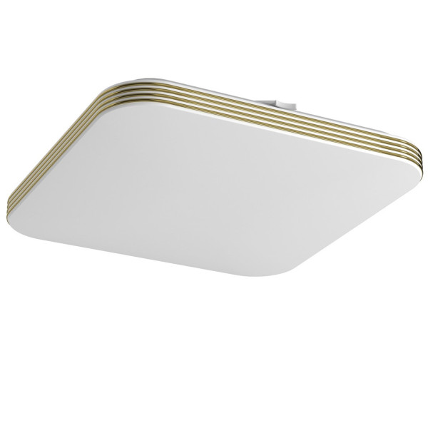 Plafon Dabar kwadratowy biało-złoty LED 1x17W 33cm 1530lm IP44 Eko-Light 1030531