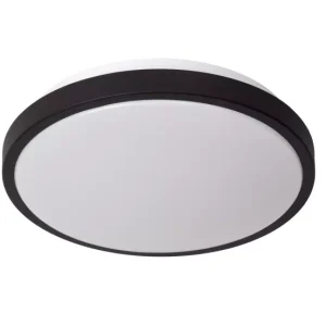 Plafon DASHER okrągły czarno-biały LED 1x12W 29,3cm 700lm IP44 Lucide 881352 Plafon DASHER okrągły czarno-biały LED 1x12W 29,3cm 700lm IP44 Lucide 881352