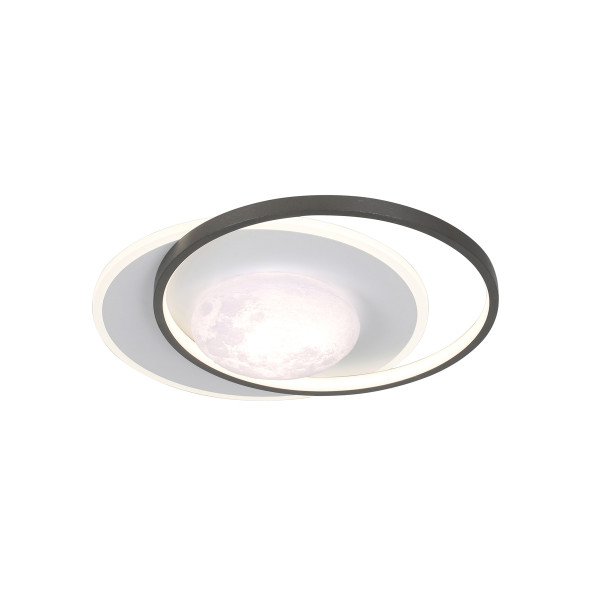 Plafon Desulo księżyc czarny LED 30W Biały zmienny 3900lm IP20 Italux 1017984