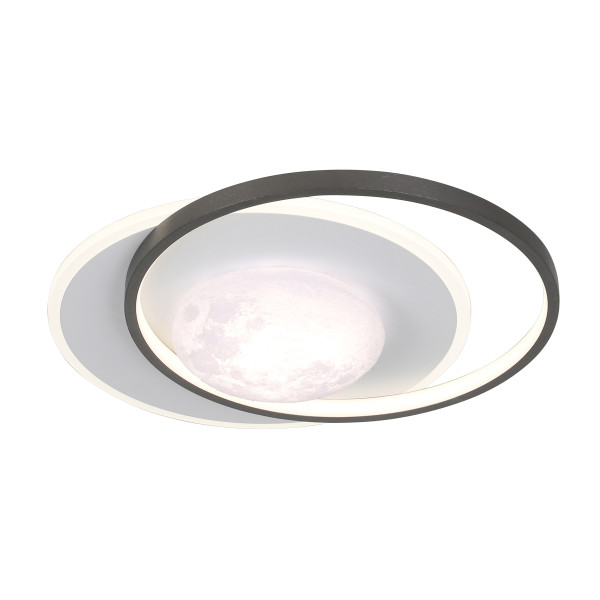 Plafon Desulo księżyc czarny LED 40W Biały zmienny 5300lm IP20 Italux 1017964