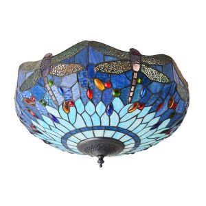 Plafon DRAGONFLY BLUE ważki multikolor 2xE27x20W IP20 Tiffany 1018513 Plafon DRAGONFLY BLUE ważki multikolor 2xE27x20W IP20 Tiffany 1018513