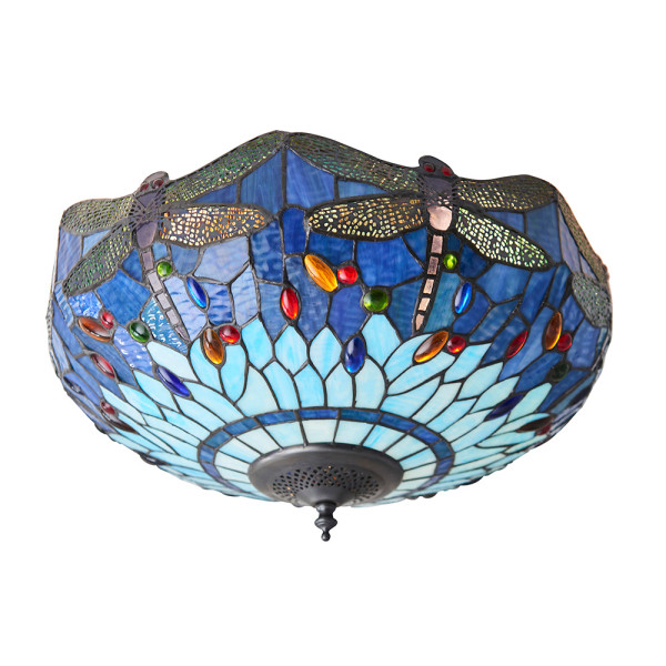 Plafon DRAGONFLY BLUE ważki multikolor 2xE27x20W IP20 Tiffany 1018513