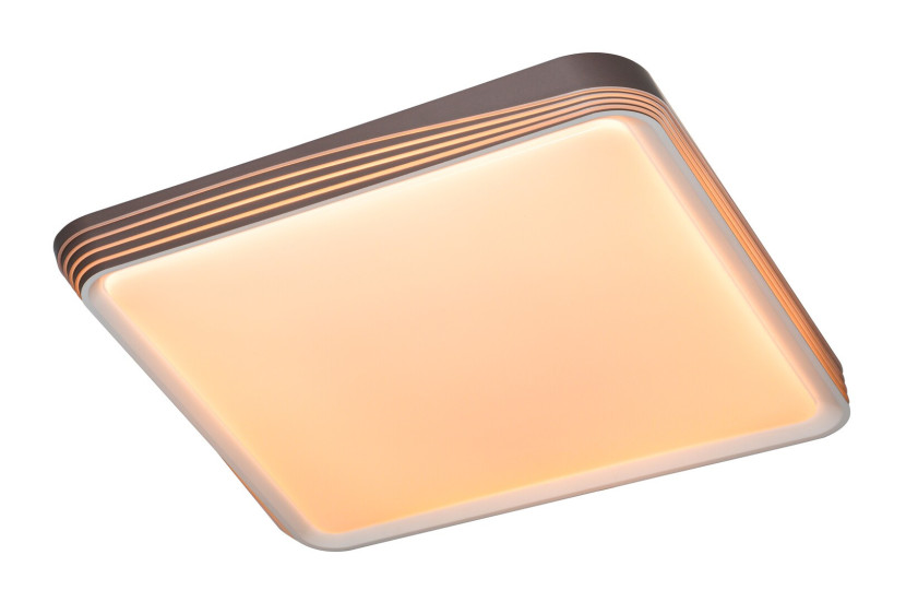 Plafon DRUZOR kwadratowy brązowo-biały LED 1x40W 48cm 2100lm IP20 Rabalux 879536