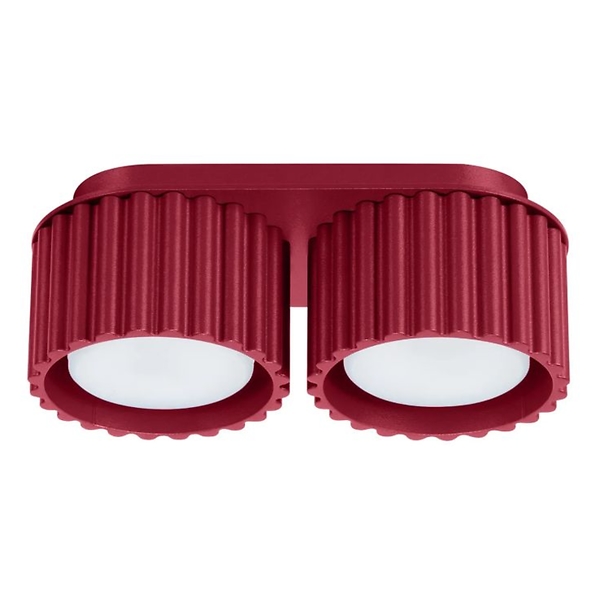 Plafon dwupunktowy AURA 2 burgund GX53 ryflowany 764968