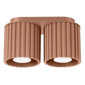 Plafon dwupunktowy AURA 2 mocca GU10 ryflowany 764926