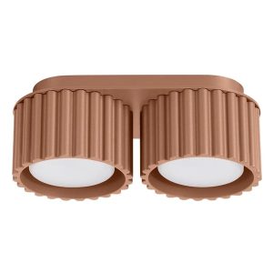 Plafon dwupunktowy AURA 2 mocca GX53 ryflowany 764957