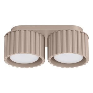Plafon dwupunktowy AURA 2 taupe GX53 ryflowany 764939