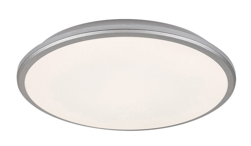 Plafon Engon okrągły srebrno-biały LED 1x24W 38cm 1620lm IP20 Rabalux 872955