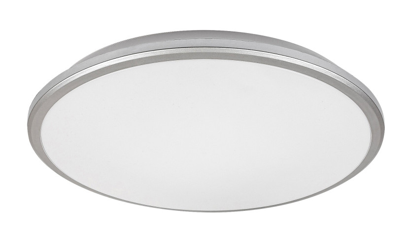 Plafon Engon okrągły srebrno-biały LED 1x45W 48cm 3300lm IP20 Rabalux 872976