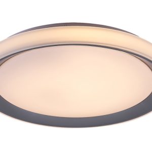 Plafon Everest z pilotem okrągły srebrny LED 1x40W 51cm 3200lm IP20 Rabalux 872923 Plafon Everest z pilotem okrągły srebrny LED 1x40W 51cm 3200lm IP20 Rabalux 872923
