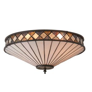 Plafon FARGO diamenty brązowy 2xE27x20W wym:17×41,5×41,5cm IP20 Tiffany 1018404 Plafon FARGO diamenty brązowy 2xE27x20W wym:17×41,5×41,5cm IP20 Tiffany 1018404