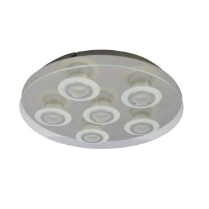 Plafon FLAVIO okrągły transparentny LED 6×5.5W 39cm 400lm IP20 Italux 871151