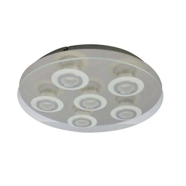 Plafon FLAVIO okrągły transparentny LED 6x5.5W 39cm 400lm IP20 Italux 871151