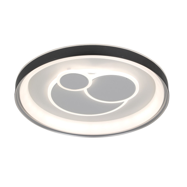 Plafon FLORINA z pilotem okrągły czarny LED 1x46W 49cm 5750lm IP20 Italux 871231