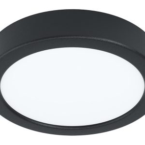 Plafon Fueva LED 16 cm stalowy czarny 57799
