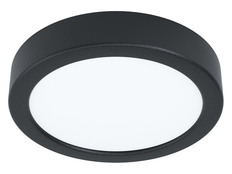Plafon Fueva LED 16 cm stalowy czarny 57799