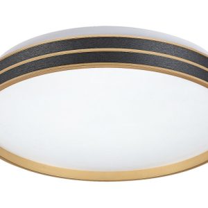 Plafon Gandor okrągły czarno-biały LED 1x24W 39cm 1850lm IP20 Rabalux 872912