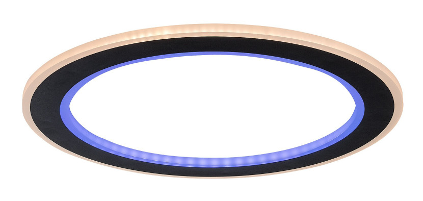 Plafon GOLWEN z pilotem okrągły czarny LED 1x22W 45cm 1550lm IP20 Rabalux 871135